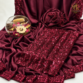 Women’s Burgundy Sequin Shamoz & Moonlight Fabric – Luxury Festive Product