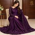 Royal Plum Sequin Saree