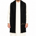 Customize Black Men’s 100% Pure Wool Shawl