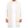 Customize Cream Men’s 100% Pure Wool Shawl