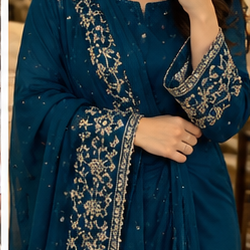 Plum Purple Designer Embellished Saree