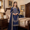 Midnight Navy Luxury Embroidered 3-Piece Suit