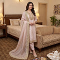 Pearl Blush Luxury Embroidered 3-Piece Suit